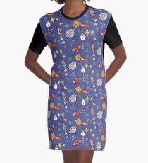 Space ships Graphic T-Shirt Dress