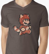 Super Mario Tanooki Vintage Pixels Men's V-Neck T-Shirt