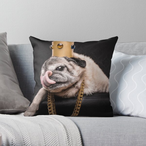 The Pug Life - Notorious P.U.G Throw Pillow