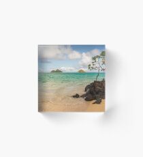Lanikai Beach 1 - Oahu Hawaii Acrylic Block