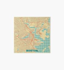 Boston Map Retro Art Board