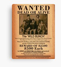 The Wild Bunch Wanted Poster Canvas Print