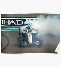 Nico Rosberg Mercedes formula 1 Champion 2016 Poster