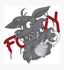 Foxy - Grayscale Photographic Print