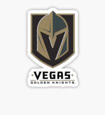 A Golden Vegas Sports Shirt Knight Emblem Distressed Look Tshirt Sticker