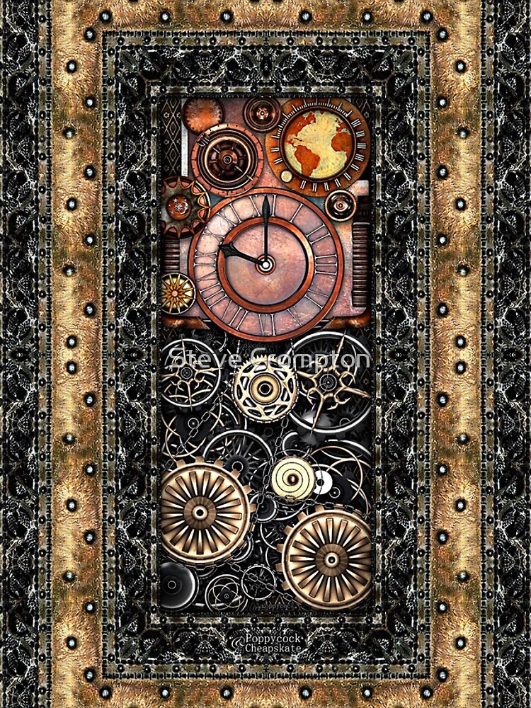 Infernal Steampunk Timepiece #2B Vintage Steampunk phone cases by SC001