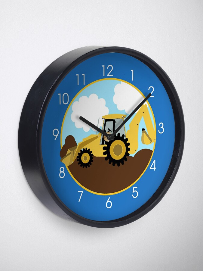 Backhoe Construction Boys Room Wall Clock Clock