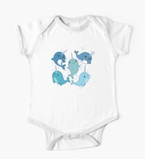 Narwhal Pattern One Piece - Short Sleeve