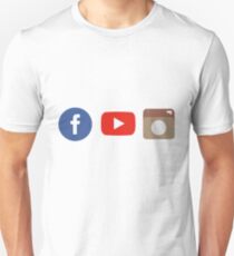 social networks- fb,yt,inst Unisex T-Shirt