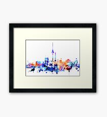 Berlin City Art, Deutschland Stadt, Berlin Skyline Decor, Aquarell Berlin Gerahmtes Wandbild