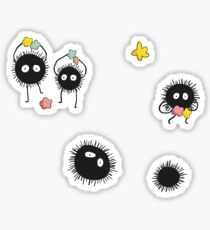 Pegatina Studio Ghibli SOOT GREMLINS con konpeito (caramelos estrella)