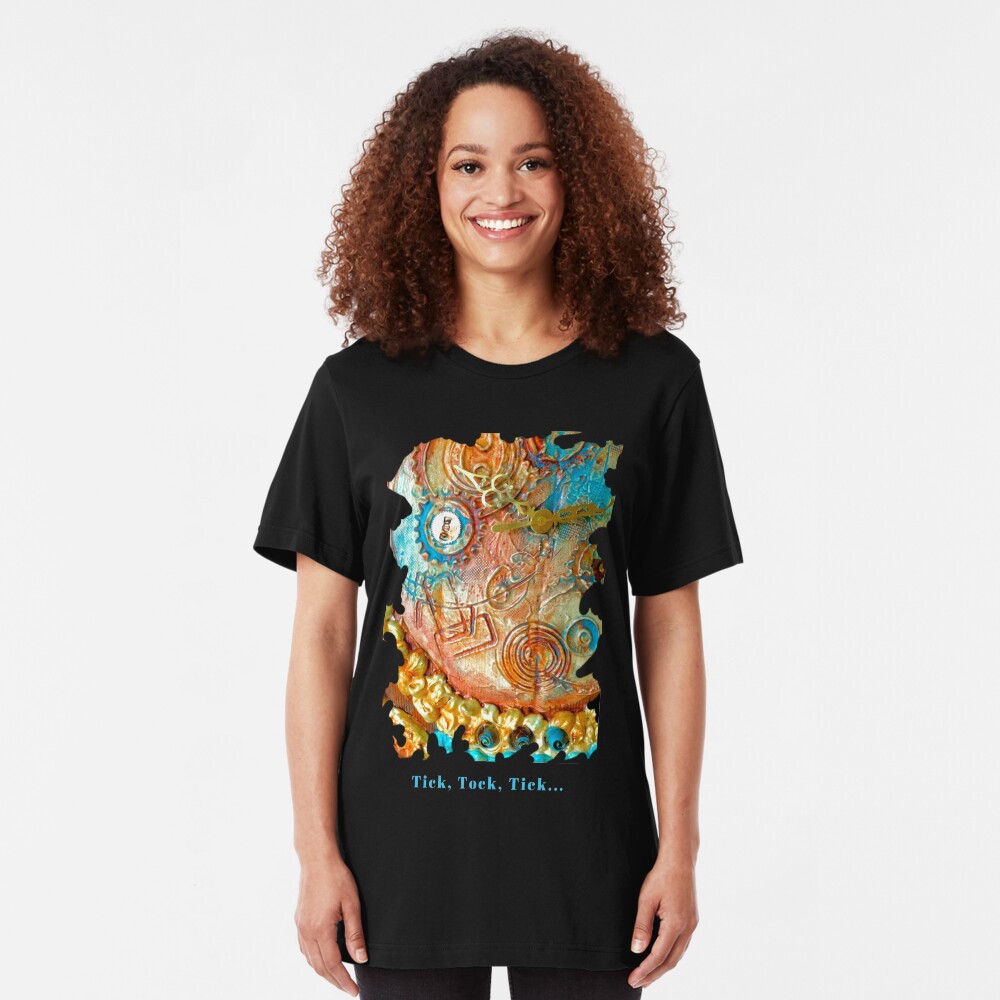 COOL STEAMPUNK - TICK TOCK TICK Slim Fit T-Shirt