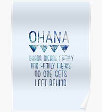 Ohana Means Family Poster
