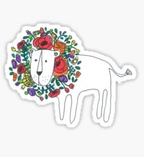 Flower Lion Sticker