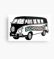 Duchovniacs Bus - David Duchovny Fan Squad Metal Print
