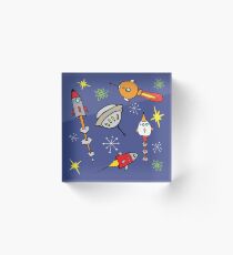 Space ships Acrylic Block