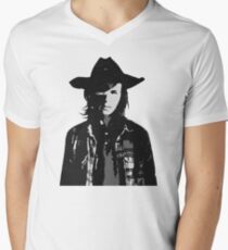 The Walking Dead - Carl Grimes Profile Men's V-Neck T-Shirt