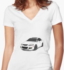 Mazda Mazdaspeed Women's Fitted V-Neck T-Shirt