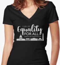 Women's March On Washington 2017 Women's Fitted V-Neck T-Shirt