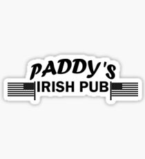 Paddys Irish Pub black Sticker