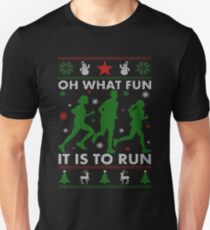 Running Ugly Christmas Tee Slim Fit T-Shirt