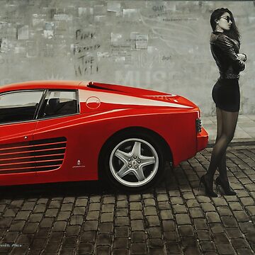 Red Ferrari Hot Girl Poster – My Hot Posters