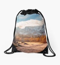 autumn sunrinse in the valley Drawstring Bag