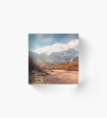 autumn sunrinse in the valley Acrylic Block