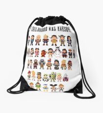 My childhood was awesome Drawstring Bag