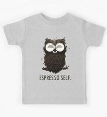 Espresso Self w/ text Kids Tee