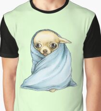 Chihuahua Wrapped in a Blanket Graphic T-Shirt