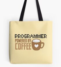 Programmer powered by coffee Tote Bag