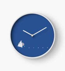 Reloj Pequeñas aceitunas blancas de Totoro que caen - dos colores