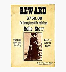 Belle Starr Wanted Poster Photographic Print