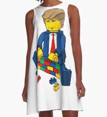 Trumpf Baue eine Mauer A-Linien Kleid