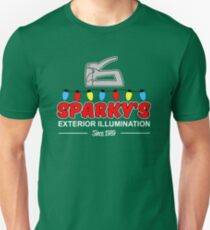 Sparky's Exterior Illumination Christmas lights Unisex T-Shirt