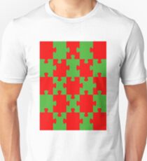 Red and Green Puzzle Unisex T-Shirt