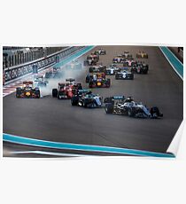 Formula 1 racing cars 2016 Poster
