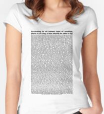 bee movie script ( you can read it) Women's Fitted Scoop T-Shirt