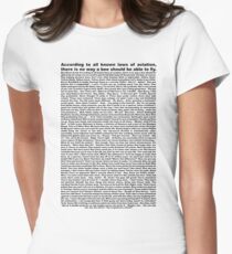 bee movie script ( you can read it) Women's Fitted T-Shirt