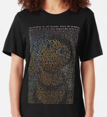 bee movie script ( you can read it) Slim Fit T-Shirt