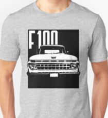 1965 Ford F100 - Black and White Unisex T-Shirt