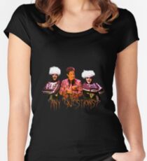 David S. Pumpkins - Any Questions? V Women's Fitted Scoop T-Shirt