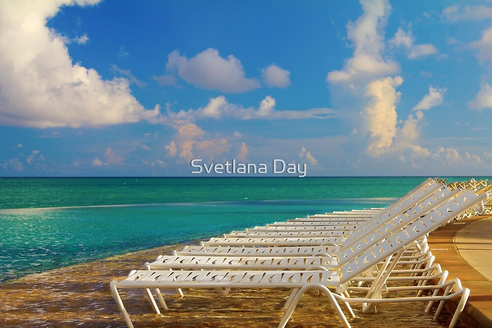 Beach Chairs In A Tropical Pool In The Bahamas By Svetlana Day   Flat,1000x1000,075,f.u1 