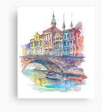 Retro city Canvas Print