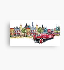 Retro city Canvas Print
