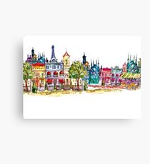 Retro city Canvas Print