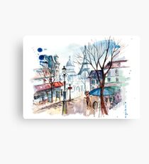 Retro city Canvas Print