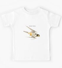 Peregrine Falcon Tauchen Karikatur Kinder T-Shirt