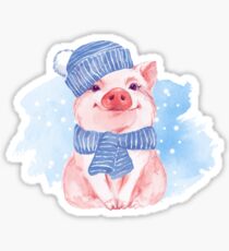 Piglet. Winter Sticker